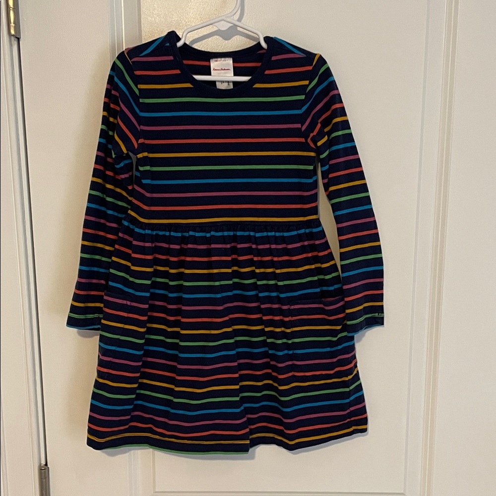 Hanna Andersson Rainbow Striped Skater Dress